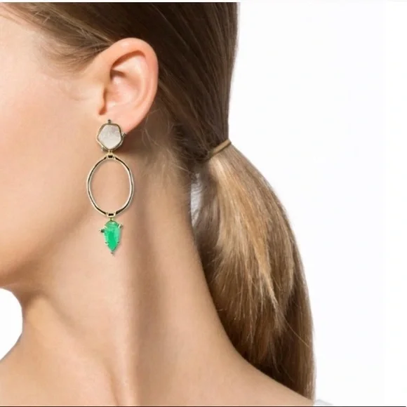 Alexis Bittar Druzy Stone Post Link Earrings - Picture 6 of 6